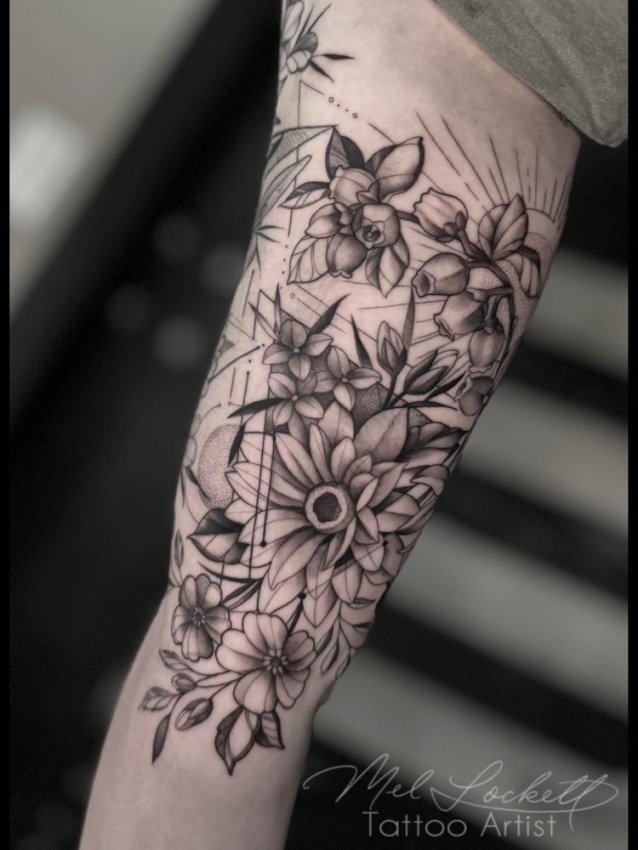 Tattoo created by artist Mel Lockett