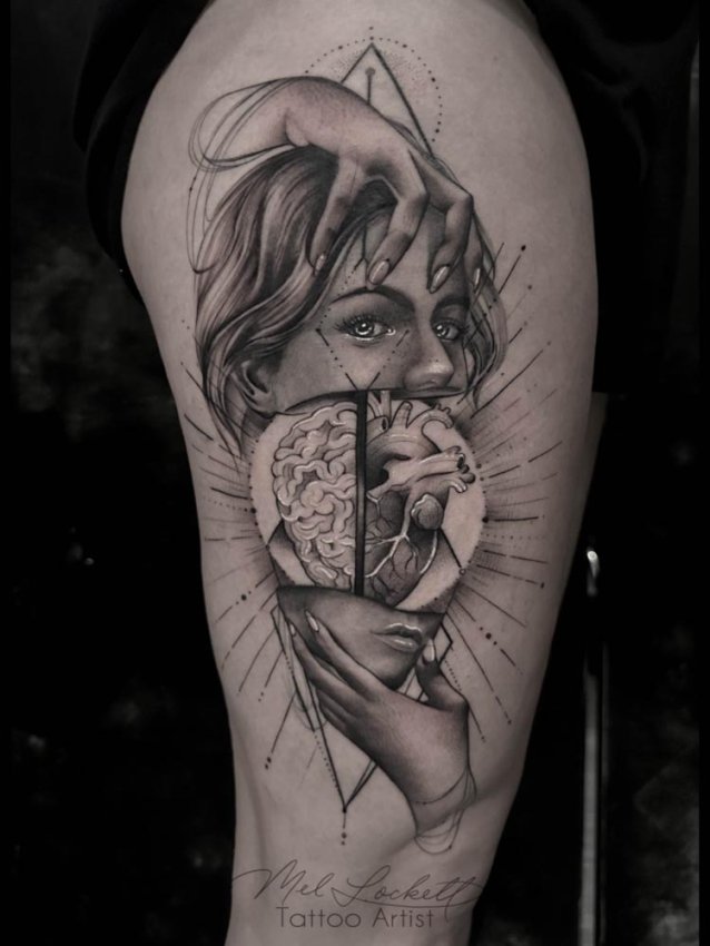 Tattoo created by artist Mel Lockett