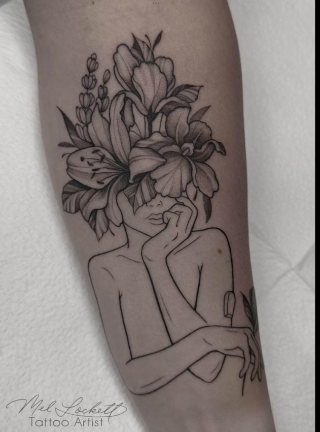 Tattoo created by artist Mel Lockett