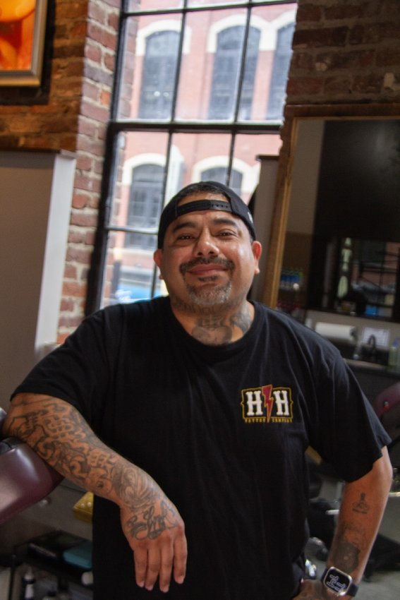 Tattoo artist Brandon Arias